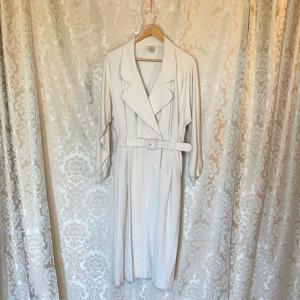 Vintage 80’s Raw Silk George Georgiou Overcoat
